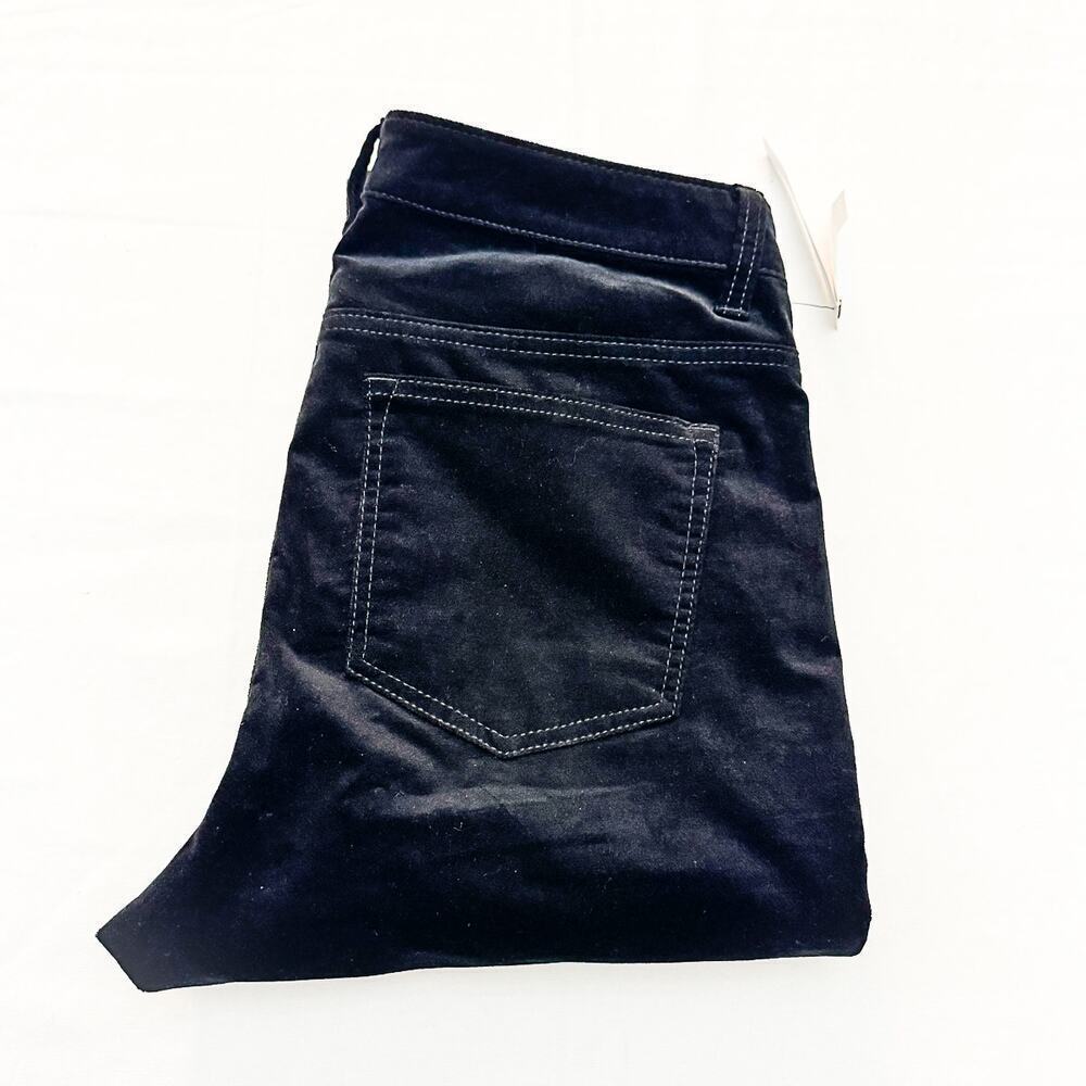 Talbots Velveteen Straight Leg Pant High Waist Full Length Denim Jean Size 4 NWT